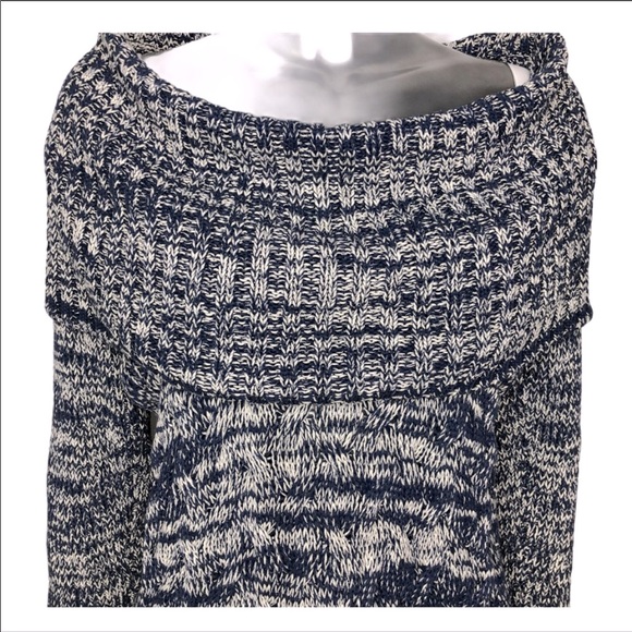 Guess Oversized Collar Heavy Knit Sweater Sz L - Picture 3 of 3